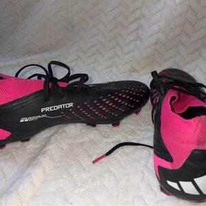 Adidas Predator Cleats - Black and Pink